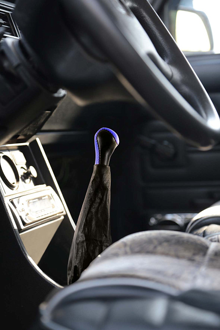 Ручка КПП ВАЗ 2107 Кожа в блистере /синий/