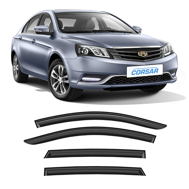 Дефлекторы CORSAR Geely Emgrand EC7 09-16 седан, нак., 4шт