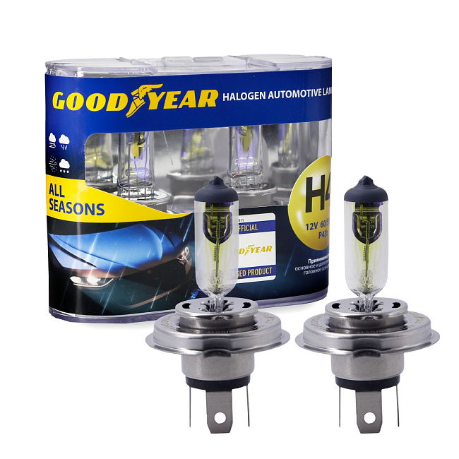 Автолампа GY Н4 12V 60/55W P43t All seasons (бокс: к-т 2шт)