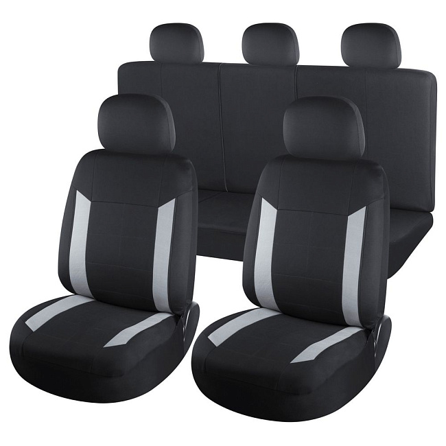 Авточехол AZARD Полиэстер Soft, 9 пр. /серый/