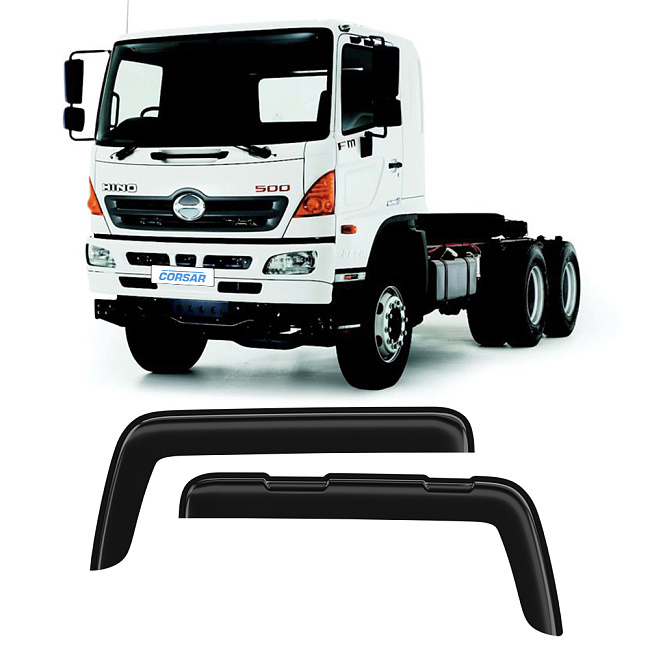 Дефлекторы CORSAR Hino 500/700 11-н.в. грузовик, нак., 2шт