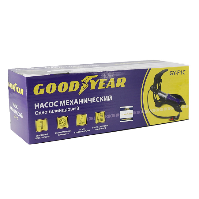 Насос ножной одноцилиндровый Goodyear GY-F1C