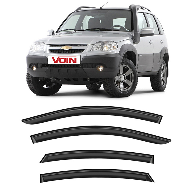 Дефлекторы VOIN Chevrolet Niva 02-н.в. кроссовер, нак., 4шт МП