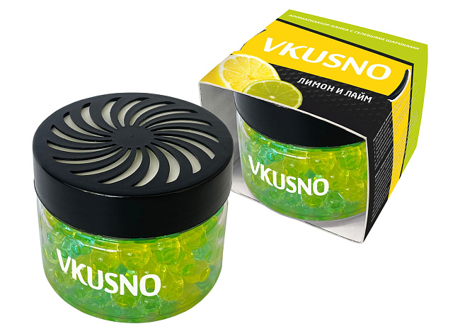 Аром. банка с гел. шар. "Vkusno" Лимон и лайм