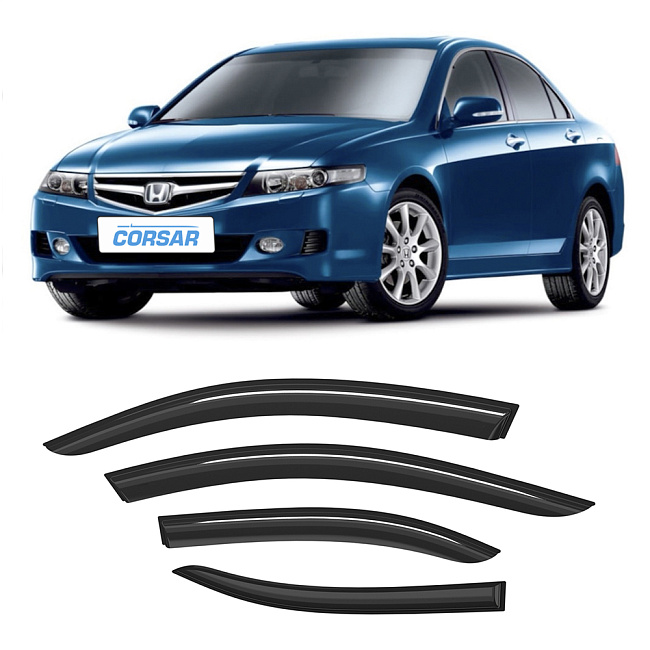 Дефлекторы CORSAR Honda Accord VII 02-08 седан, нак., 4шт