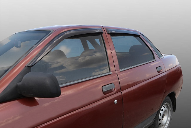 Дефлекторы Lada 2110 Bogdan 96-07 седан, нак., неломающиеся, 4шт МП