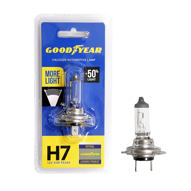 Автолампа GY Н7 12V 55W PX26d More Light (блистер)