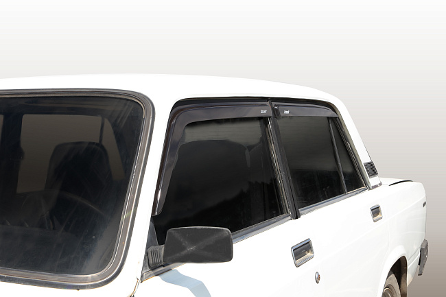 Дефлекторы Lada 2105,2107 80-12 седан, нак., неломающиеся, 4шт МП