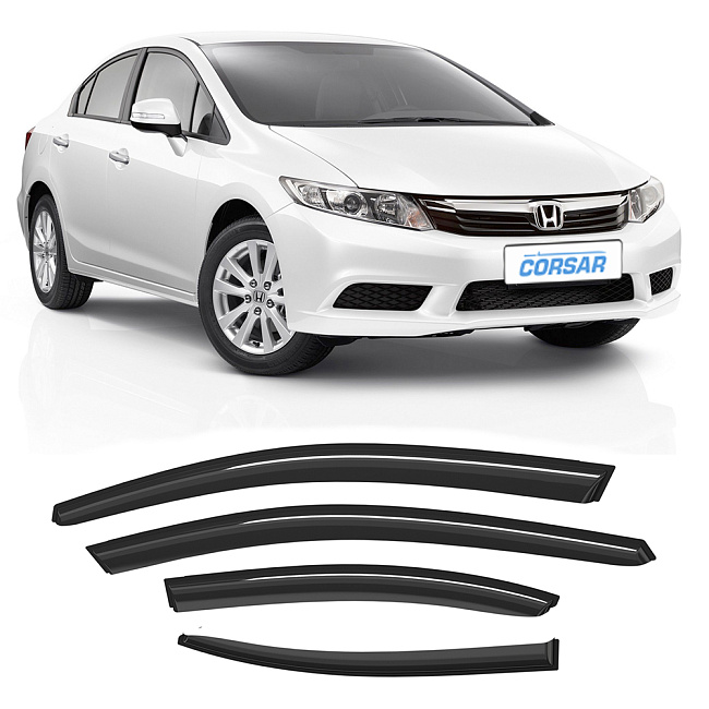 Дефлекторы CORSAR Honda Civic IX 11-16 седан, нак., 4шт