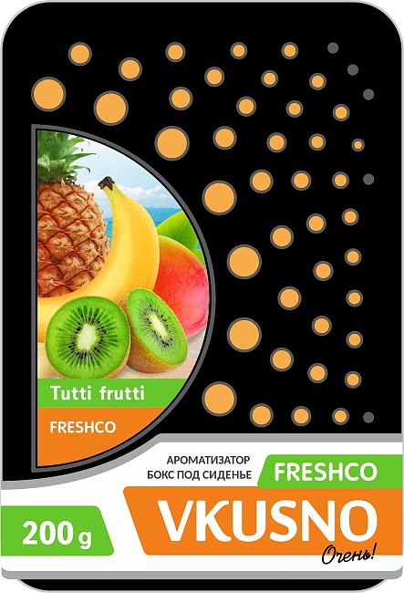 Аром. под сид. бокс "Freshco Vkusno" Тутти-фрутти