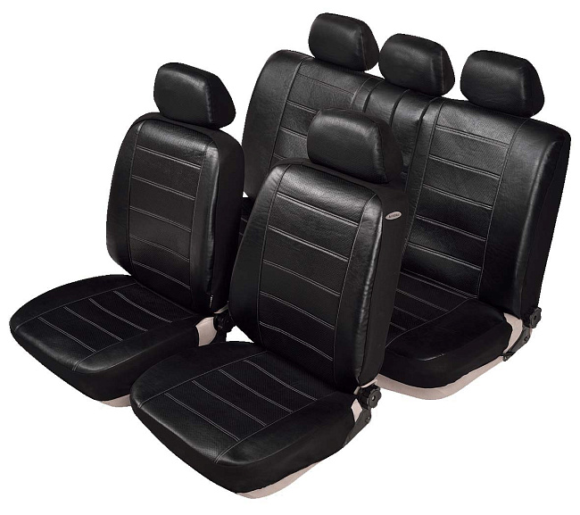 Авточехол SENATOR Кожа Madrid /черный/, M