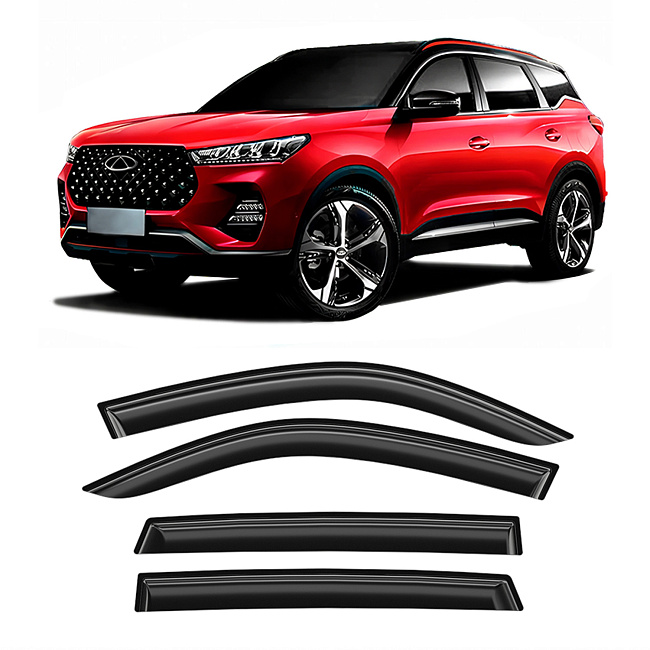 Дефлекторы Chery Tiggo 7 Pro/7 Pro Max 20-н.в./Xcite X-Cross7 24-н.в. кроссовер, нак., нелом, 4шт