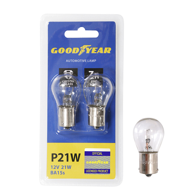 Автолампа GY P21W 12V 21W BA15s (блистер: к-т 2шт)