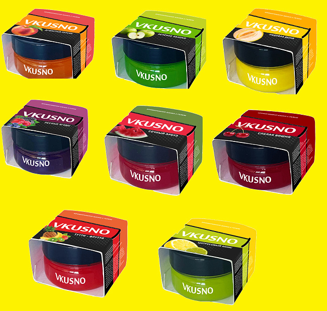 Аром. банка гелевый "Vkusno" MIX (8SKUx1 шт)