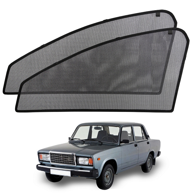 Шторки боковые стекла перед. Voron Lada 2101 70-80/2103 72-84/2105 79-11/2106 76-06/2107 82-12 2шт