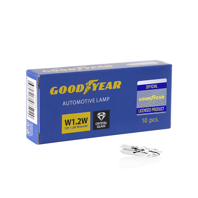 Автолампа GY W1.2W 12V 1.2W W2x4.6d (коробка: 10шт)
