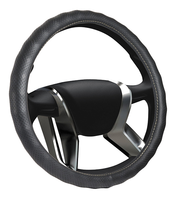 Оплетка кожа SENATOR Alabama M, 38см /ЧЕРНЫЙ/