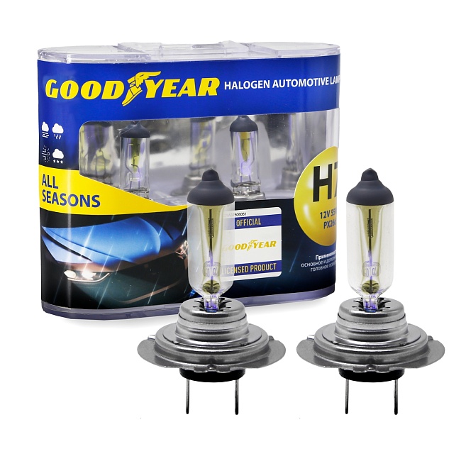 Автолампа GY Н7 12V 55W PX26d All seasons (бокс: к-т 2шт)