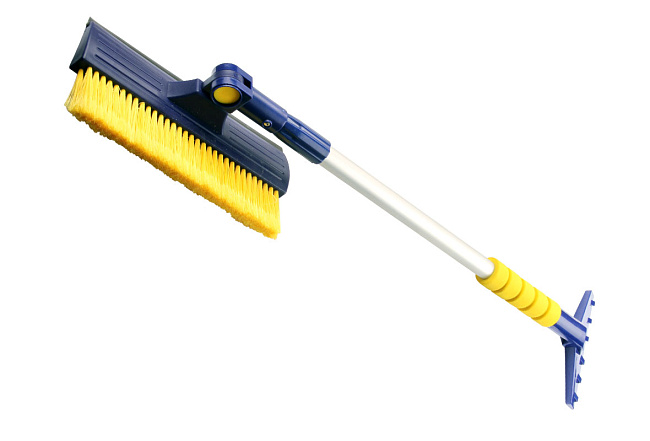 Щетка для снега телескопическая с поворотной головкой GY 76-110 см (WB-08)