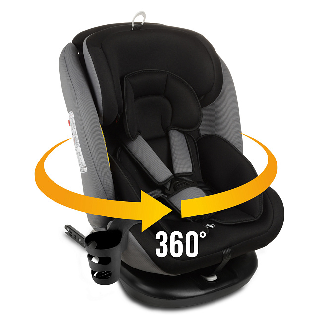 УУД Zlatek Cruiser Isofix Lux гр.0+/I/II/III, серый, черный
