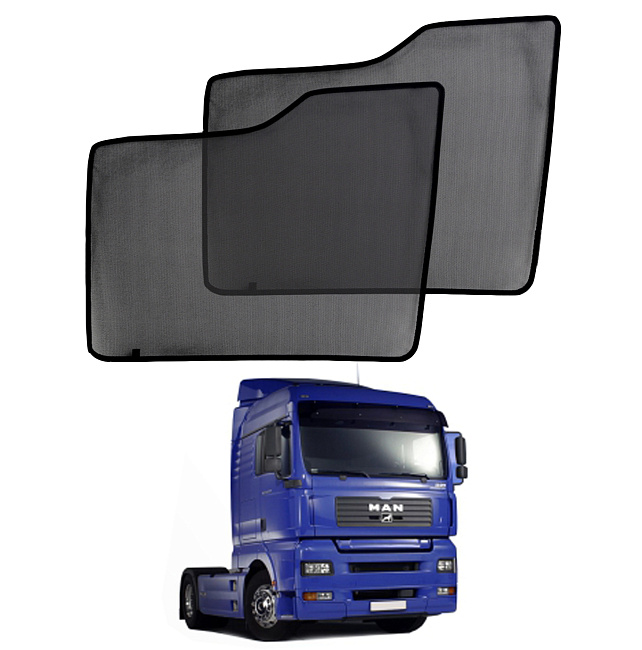 Шторки боковые стекла перед. Voron MAN TGA 00-11,TGL 05-нв,TGM 05-нв,TGS 07-нв,TGX 07-нв 2шт