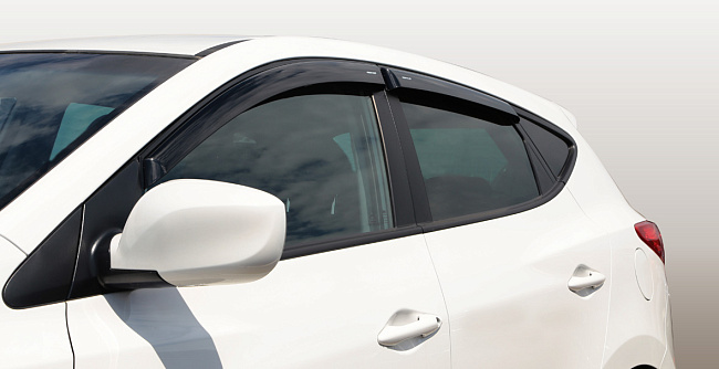 Дефлекторы Hyundai ix35 10-15 кроссовер, нак., неломающиеся, 4шт МП